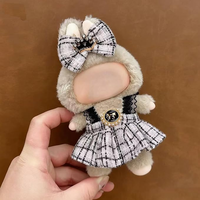 Clothes for 15/17cm Dolls(NO Doll) - Outfit for Labubu with Accessories Suit - Clothes Set for Dolls Dress Up