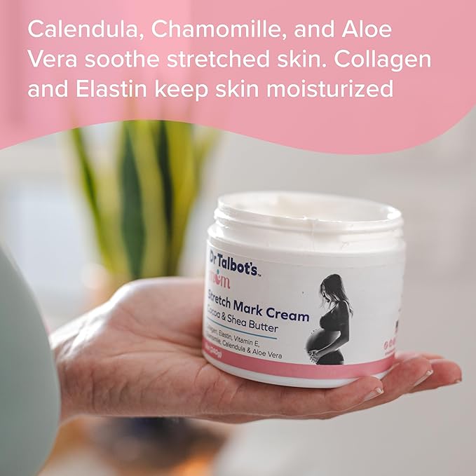 Dr. Talbot's Mom Stretch Mark Cream - Made With Cocoa and Shea Butter - Postpartum Care for Moms - 8 oz