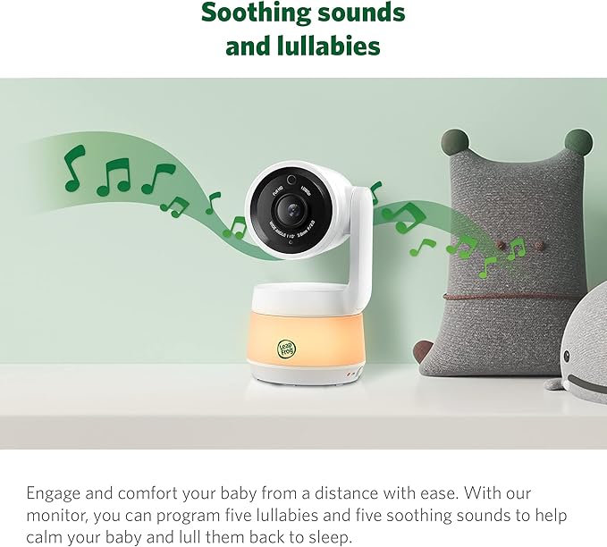 LeapFrog LF930HD Baby Monitor, 7” 720p HD Display,Video Baby Monitor with Camera and Audio, 1080p Smart Remote Access,360° Pan & Tilt,Color Night Light &Vision, Two-Way Intercom
