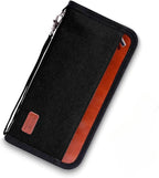 Real Leather Wallet RFID Family Passport Holder Waterproof Travel Essentials (Black)