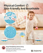 Baby Play Mat 79" X 71",Extra Large Foldable Play Mats for Babies and Toddlers,Waterproof AntiSlip Portable Baby Floor Mat for Tummy Time,Foam Baby Mat for Floor with Travel Bag Indoor Outdoor