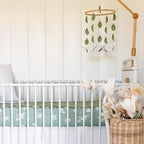 Sorrel + Fern Baby Crib Mobile (White Butterflies) - Baby Shower Gift Nursery Decoration for Boys & Girls