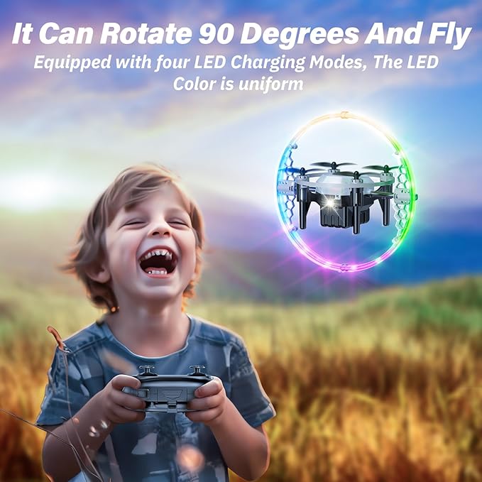 Drones for Kids, 2025 Mini RC Drone Quadcopter with 360 Degree Flip, 90 Degree Surround Flight, 8, 9, 10, 11, 12 Years Old Boys and Girls Ideal Gift Toys