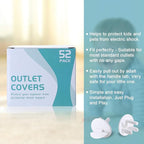 PRObebi Outlet Covers Baby Proofing 52 Pack, Plug Covers for Electrical Outlets, Outlet Plugs Baby Proof for Kids House (White)