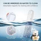 DAILYLIFE Baby Hair Clippers, Silent Clippers for Kids with Autism, Sensory Baby Hair Cutting Kit, Quiet Vacuum Hair Trimmer Waterproof for Toddler Infants Boys, White