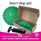 Edushape Original Sensory Ball for Baby - 7" Deflated with Pump, Green Color, Enhances Gross Motor Skills for Kids 6 Months & Up