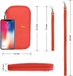 RFID Family Passport Wallet Holder Waterproof, Travel Document Organizer Credit Card Clutch Bag for Men Women (RFID Orange)