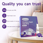 Ovulation Test Strips with Cups, Amazewell Ovulation Strips Fertility Test for Women Ovulation Predictor Kit for Home, 50pcs LH Test Strips Ovulation Kit Bulk+ +1 Urine Cup, Easy Grip, High Accuracy