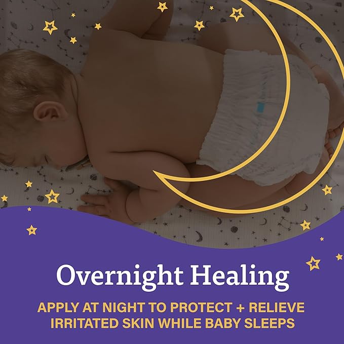 A+D Overnight Healing Diaper Rash Ointment - Soothes, Protects & Relieves Diaper Rash Overnight with Lavender & Colloidal Oatmeal - Healing Ointment for Red, Itchy, Irritated Skin - 15.2 oz Jar
