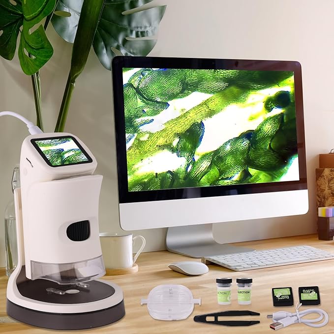 Microscope for Kids, 1000x Handheld, 2.0-inch Color Screen, Portable Educational Gift, Children's Microscope for 8-12 Year Olds