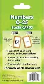 Teacher Created Resources Numbers 0–25 Flash Cards (EP62045) 3-1/8" x 5-1/8"