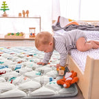 Premium Foam Baby Play Mat 50x50 Playpen Mat Thicker Cushioned Crawling Mat Waterproof Baby Floor Play Mat Non-Slip Activity Mat for Baby and Toddlers Infants Play & Tummy Time(50x50, Car)