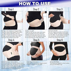 ChongErfei Maternity Belt Pregnancy Belly Band 3 in 1 Maternity Support Belt for Pregnant Back/Pelvic/Hip Pain, Maternity Band Belly Support for Pregnancy (Black, XL)
