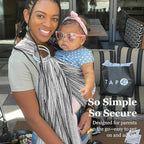 Ring Sling Baby Carrier, Soft Cotton Baby Sling Carrier Newborn to Toddler, Baby Wrap Carrier for Plus Size Parents, Perfect Shower Gift, Rock