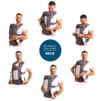 Beco Baby Carrier 8 Hybrid Newborn to Toddler Carrier (7–45 lbs) - All in 1 Breathable Mesh, Ergonomic Baby Backpack - Front & Hip Carrier with Adjustable Seat – Rust