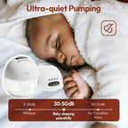 NCVI Wearable Breast Pump Hands Free, Portable Electric Breastfeeding Pump with 1500mAh Battery, Quiet Operation, Smart LED Display, 4 Modes & 9 Levels, 19/21/24mm Flanges, 2 Pack, White