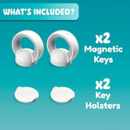 Booboo® x2 Spare Replacement Magnetic Keys Child Safety Locks for Children, Baby Proofing Your Home Cabinets and Drawers with Extra Magnet Keys (2 Pack)