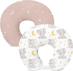 Nursing Pillow Covers 2 Pack, Breastfeeding Pillow Slipcovers Soft and Stretchy, Nursing Covers for Baby Girls Boys Newborn