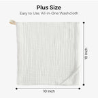 Momcozy Soft & Absorbent Baby Washcloths - 4 Layer Design| Medium Thickness| Premium Cotton for Newborns' Skin-Great for Bathing, Wiping & on-The-go Use, Shower Gift and Essential(5 Pack, 10x10 inch)