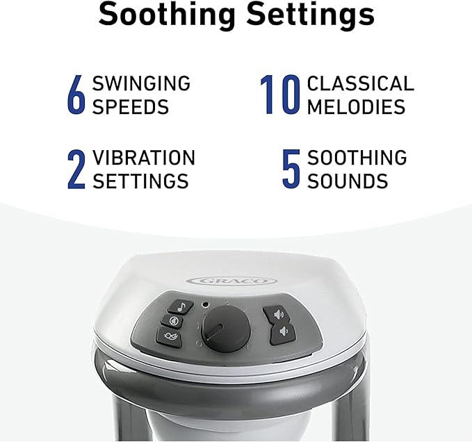 Graco DuetConnect LX Portable Baby Swing and Bouncer, Multi-Direction Baby Bouncer Seat, Multiple Swing Speeds, Redmond