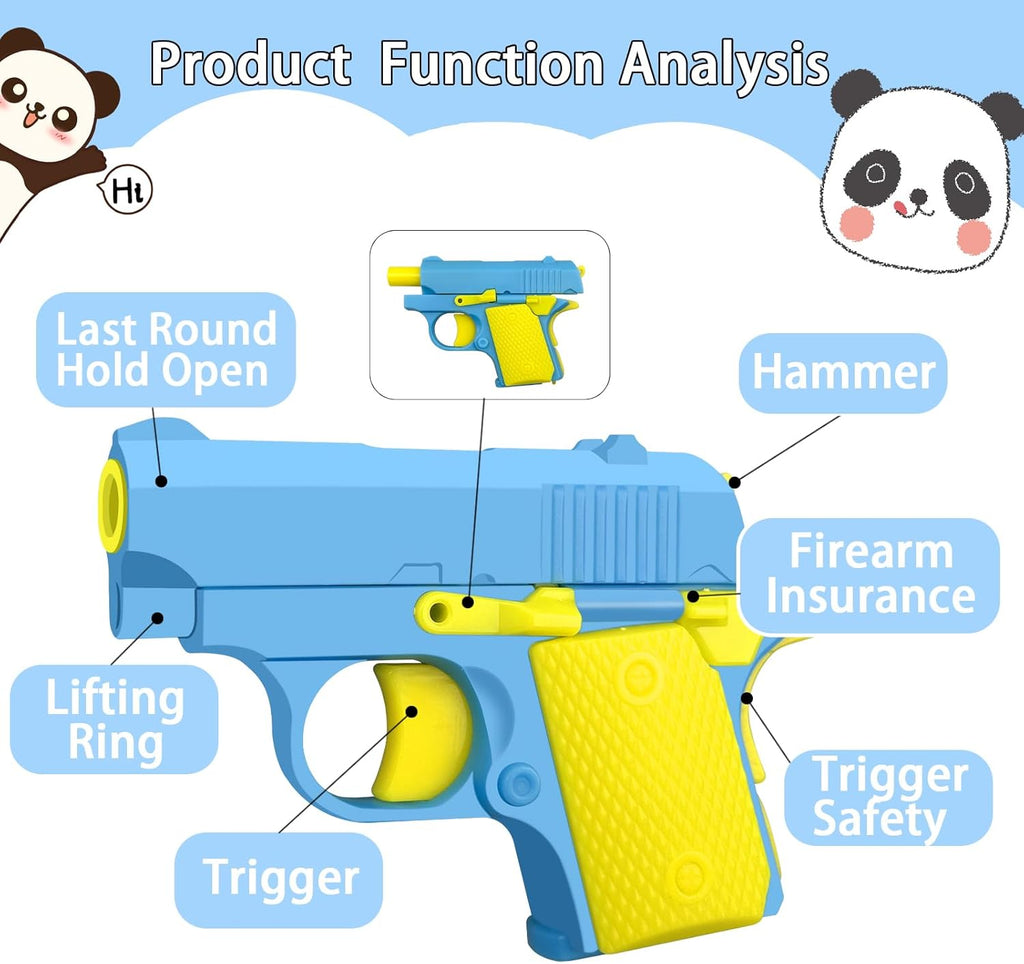 Fidget Gun Toy 3D Printing Fidget Pistol Toys 1911 Glow in Dark Gun Toy Pístol Fidget Toys Fidget Gun Sensory Toys Adults Stress Relief Pistol Toy for Kids and Adults Gift