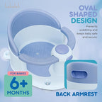 Baby Bath Seat for 6 Months & Up - Safe Infant & Toddler Bathtub Seat for Sitting Up - Baby Bath Tub Seat for Shower (Blue)