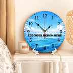 Generic Custom Wall Clock Personalized Clocks with Photo Text Logo Silent Non Ticking Round Decoration for Kitchen Wedding Friend Family Lover, 10inch-25cm