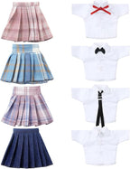 Bencailor 8 Pieces Summer Doll Clothes for 11.8 Inch Doll Accessories Shirt Skirts Dress Outfit Clothing for Birthday Gift(Novel)