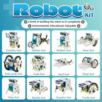 13-in-1 Solar Robot Toys for Ages 8 9 10 11 12 Year Old Boys Girls, STEM Science Kits for Kids Age 8-12, Building Experiments Robotics Kit STEM Projects for Kid Christmas Birthday Gifts (White)