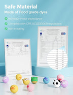 Momcozy 14-Pack Animal Bath Bombs with Essential Oil, Ideal Christmas Gift for Happy Educational & Fun Bath Time, Bath Bombs Kit with 7 Cute Animal Shapes, Ideal Gifts for Kids Girls Boys Toddler