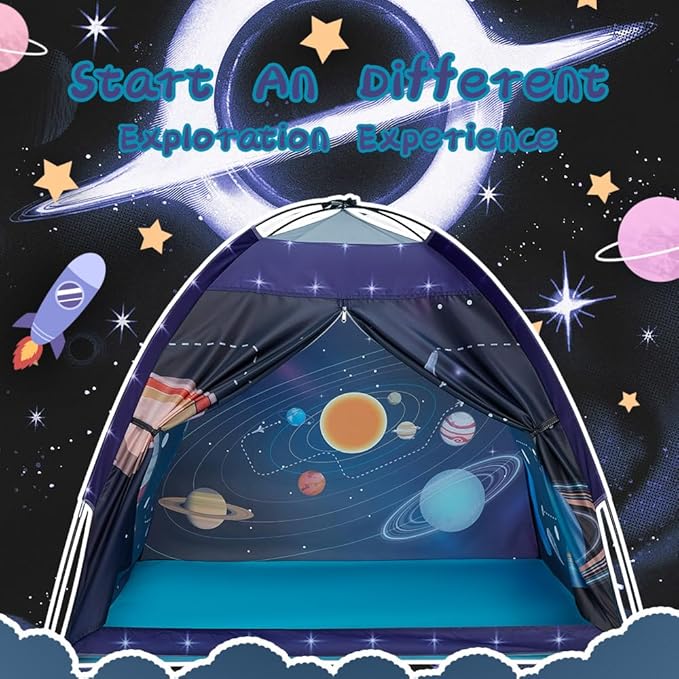 Space World Play Tent-Kids Galaxy Dome Playhouse for Boys and Girls Imaginative Play Popup Tent for Kids Indoor/Outdoor Fun,Perfect Kid’s Gift- 47" x 47" x 43"