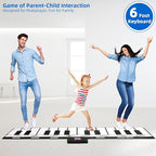 SUNLIN 6ft. Piano Mat, Floor Keyboard Playmat: 24 Keys, 10 Demos, 8 Instrument Sounds, Record & Playback, Giant Interactive Musical Toys Gifts for Boys & Girls Age 3 4 5 6 7 8 9 Years Old