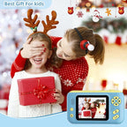 Camera for Kids, Toddler Volging Cameras Age 3-8 Christmas Birthday Gifts for Boys and Girls 3-12 Year Old Boys Digital Camcorder for Video Portable Kids Selfie Camera with 32GB SD Card Blue
