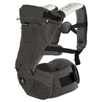 Abiie HUGGS 3-in-1 Baby Carrier w/Hip Seat - Front Facing, Hip Hugger, Back Baby Carrier - Healthy Sitting (M) Position, 3 Mos.-Toddler - Buckle Type Closure - Approved by US Safety Standards - Gray