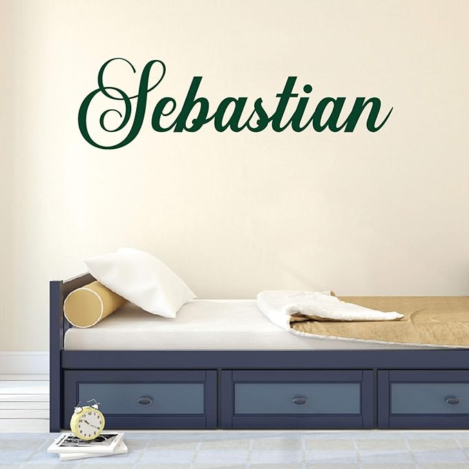 Multiple Font Custom Name Nursery Wall Decal Vinyl Sticker | Home Décor | Custom Kids Room Decal | Bedside Decals | Children’s Room| Car | Laptop