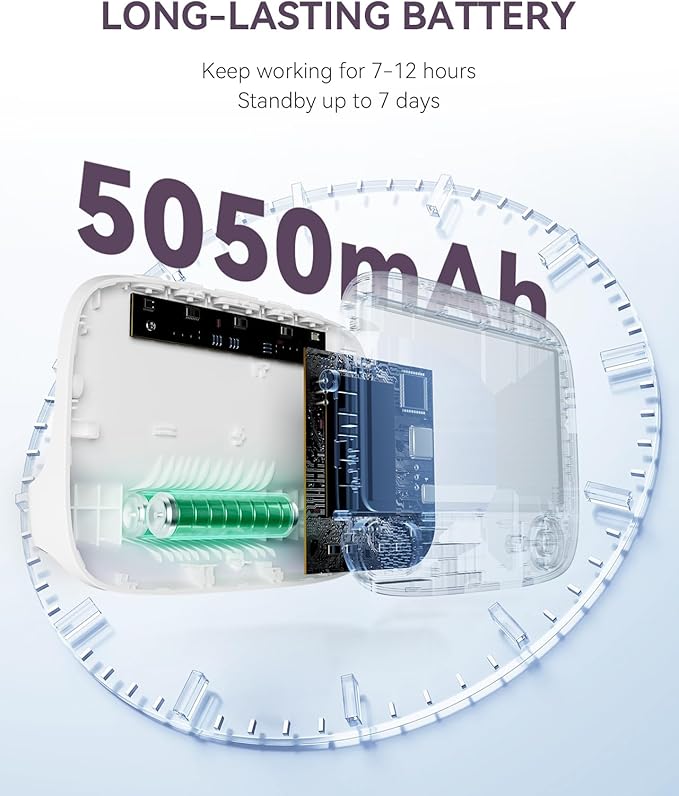 Smart WiFi Baby Monitor - 5" 1080P Split Screen & 2K Camera App Control, Motion Alerts, Sound Detection, HD Night Vision, 5050mAh Battery, 2-Way Talk, Multi-User, Triple Security, 1600ft Range