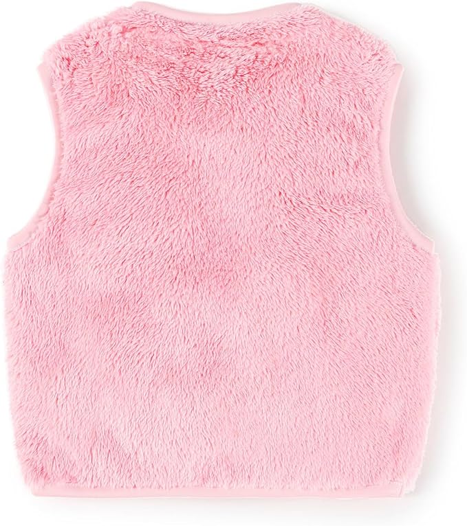 Baby Boys Girls Fleece Vest Zip Up Cute Bear Jackets Fuzzy Fall Winter Warm Clothes Newborn Outwear for Toddler Infant