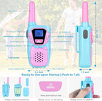 Walkie Talkies for Kids Long Range Walkie-Talkie for Adults Rechargeable 4 Pack with Lanyard 4 Miles NOAA USB, Family Pink 2 Way Radio Toys for 3-12 Year Old Boys Girls Toddlers Camping Skiing
