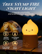 Torch Night Light with Sound Machine for Baby, 2 Modes Candlelight & Night Lamp, Sleep Aid White Noise Soother, Dimmable Warm Night Light for Baby Nursery, Toddler Kids Bedroom