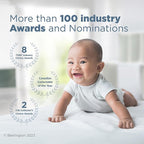 Bearington Baby Lil' Waggles, 5.5 Inch Blue Puppy Dog Plush Stuffed Animal, Soft Baby Boy Rattle - Newborn Boy Toys - Newborn Rattle