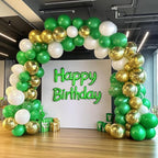 RUBFAC 129pcs Green Balloons Different Sizes 18 12 10 5 Inch Green Latex Balloon Garland Arch for Masquerade Party Decorations Birthday Baby Shower Wedding Party Supplies