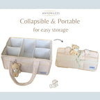 Baby diaper caddy organizer, nursery storage basket for wipes and diapers, Keep Nursery Organized, Gift for new mom.