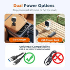 Wireless Baby Car Camera Monitor 5" HD 1080P IPS, 360° Rotating Camera with Auto/Manual Night Vision, 1000ft Range, Anti-Glare Display & USB Charging for Backseat, Home, Travel，Camping