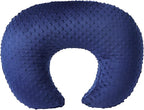 Nursing Pillow and Positioner Breastfeeding and Bottle Feeding, Propping Baby, Tummy Time, Sitting Support for Baby Boys Girls, with Removable dots Cover (Estate Blue)