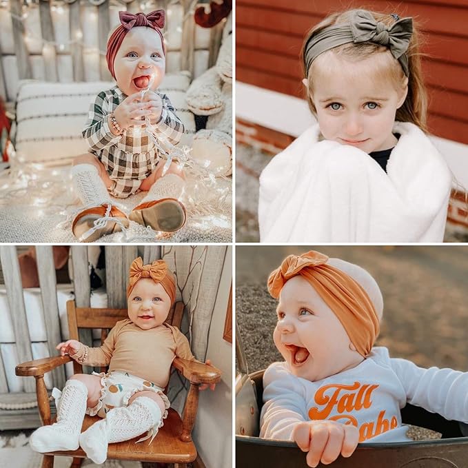 Baby Girls Headbands with Bows Infant Toddler Headwrap Hair Accessories