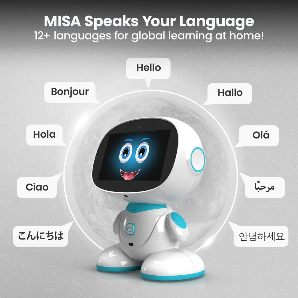 Misa 2: AI-Powered Smart Robot for Kids | STEM Learning & Educational Robot | Interactive, Voice-Activated Robot with Learning Apps & Fun Games for Boys & Girls Aged 5-12 | Sky Blue