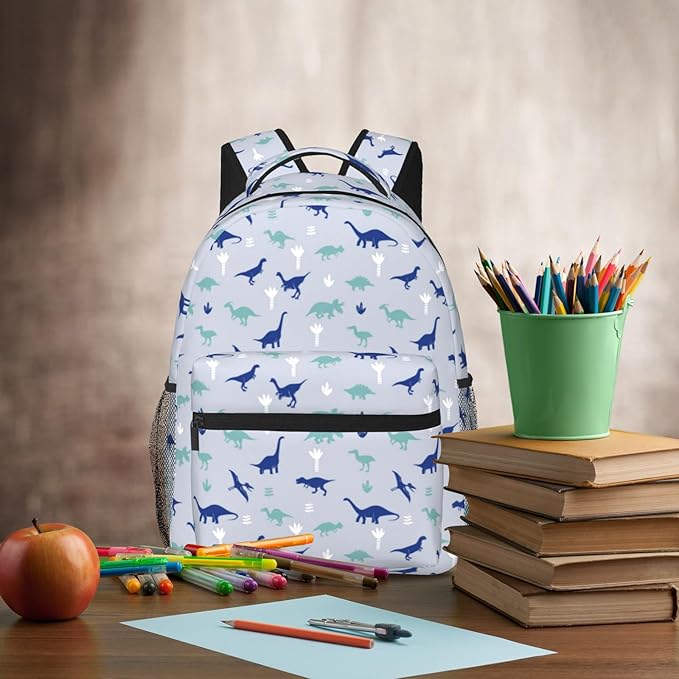 Dinosaur Backpack for Kids Boys Girls, Lightweight School Bookbag with Multiple Compartments, Simple Modern Waterproof Durable Kids' Backpack for Age 5-12, for School & Outdoor Activities