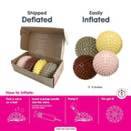 Edushape Original Sensory Ball for Baby - 4" Boho Chic Color Baby Ball Enhances Gross Motor Skills for Kids 6 Months & Up - Great Stocking Stuffer