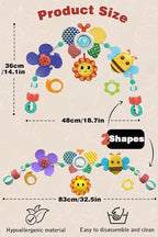 Pau1Hami1ton Baby Stroller Arch Toys, Car Seat Toys,Bouncer Toy Bar/Mobile for Bassinet,Adjustable Baby Hanging Toys Fit for Crib Bed,Stroller,Car Seat Gifts.S-19(Butterfly)