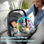 Baby Stroller Arch Toy, Clip On Arch Mobile for Bassinet with Universal Clamps, Activity Toy Bar for Bouncer Musical Crib Mobile Toys for Infants Car Seat Toys Rattle Turtle Music Whale